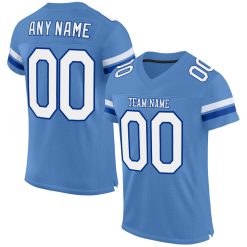 Blue White-Royal Mesh Authentic Jersey Football Custom Light